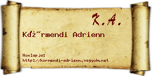 Körmendi Adrienn névjegykártya