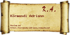 Körmendi Adrienn névjegykártya
