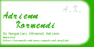 adrienn kormendi business card